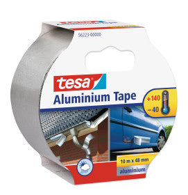 tesa Aluminiumband – 50 mm × 10 m, stark, silber