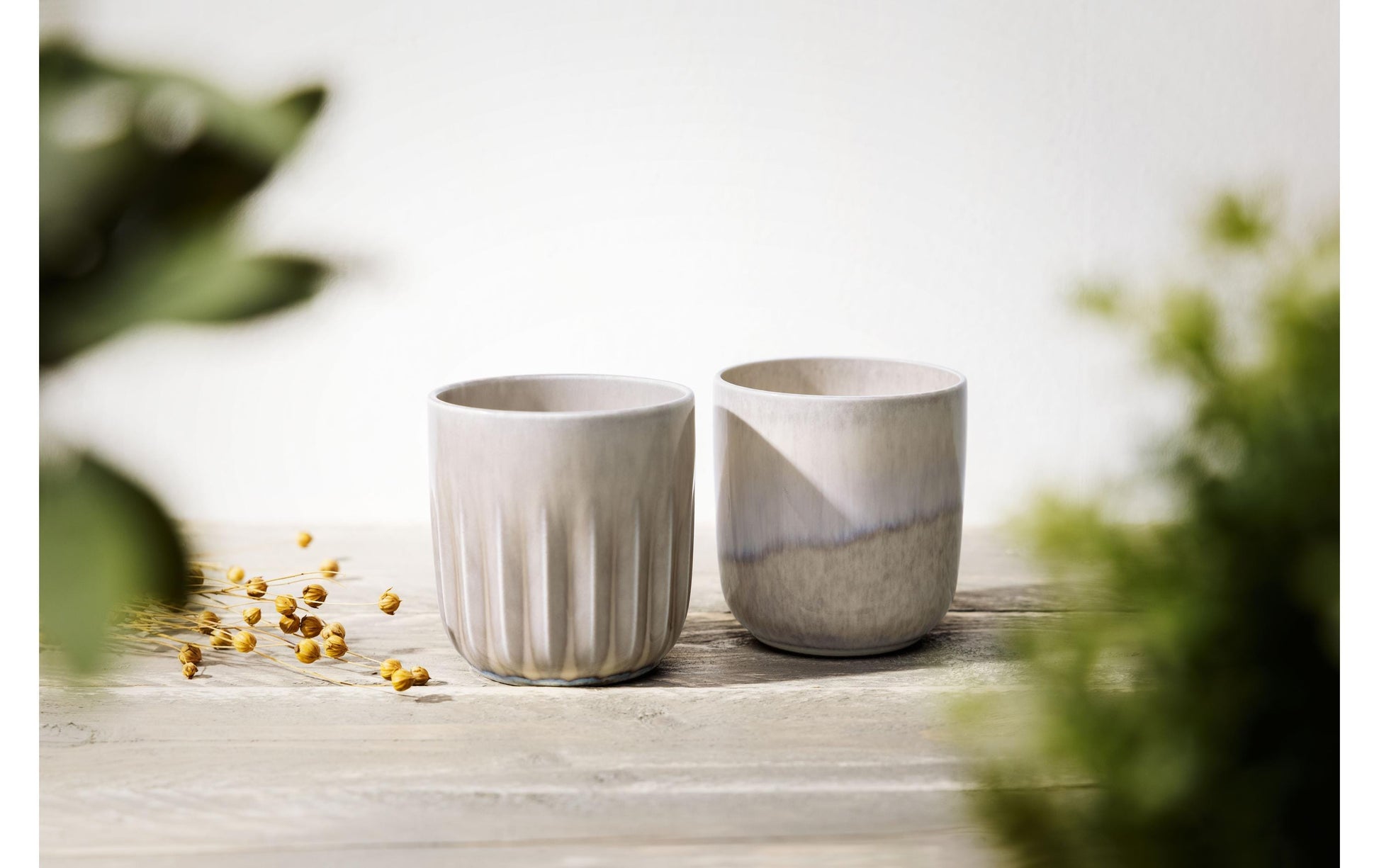 Villeroy & Boch Becher – 0,10 l, Porzellan, beige, Henkel, spülmaschinenfest, mikrowellengeeignet, 2 Stück