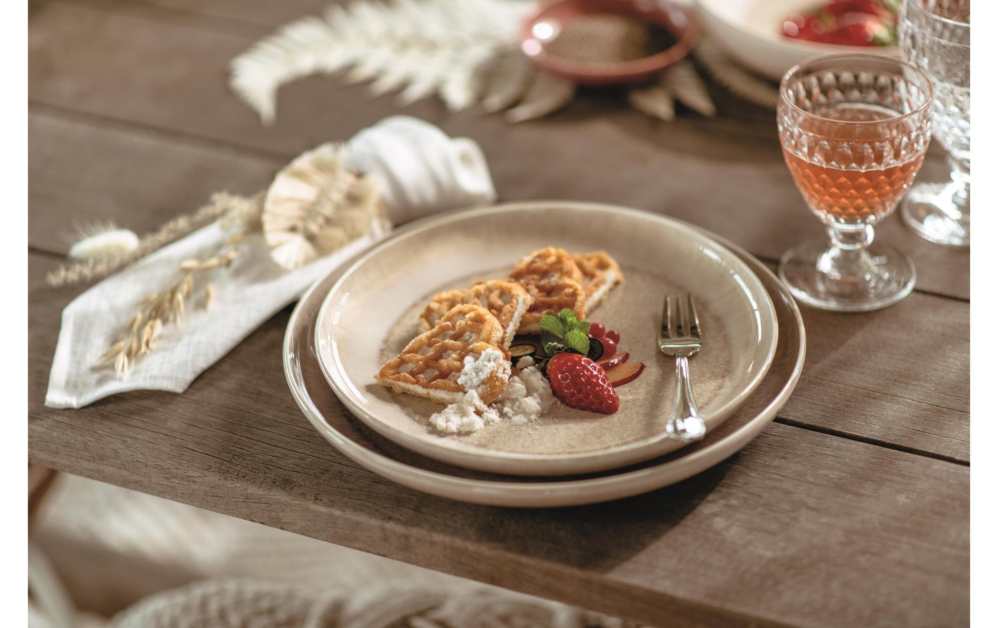 Villeroy & Boch Speiseteller – Porzellan, beige, spülmaschinenfest, mikrowellengeeignet, backofentauglich