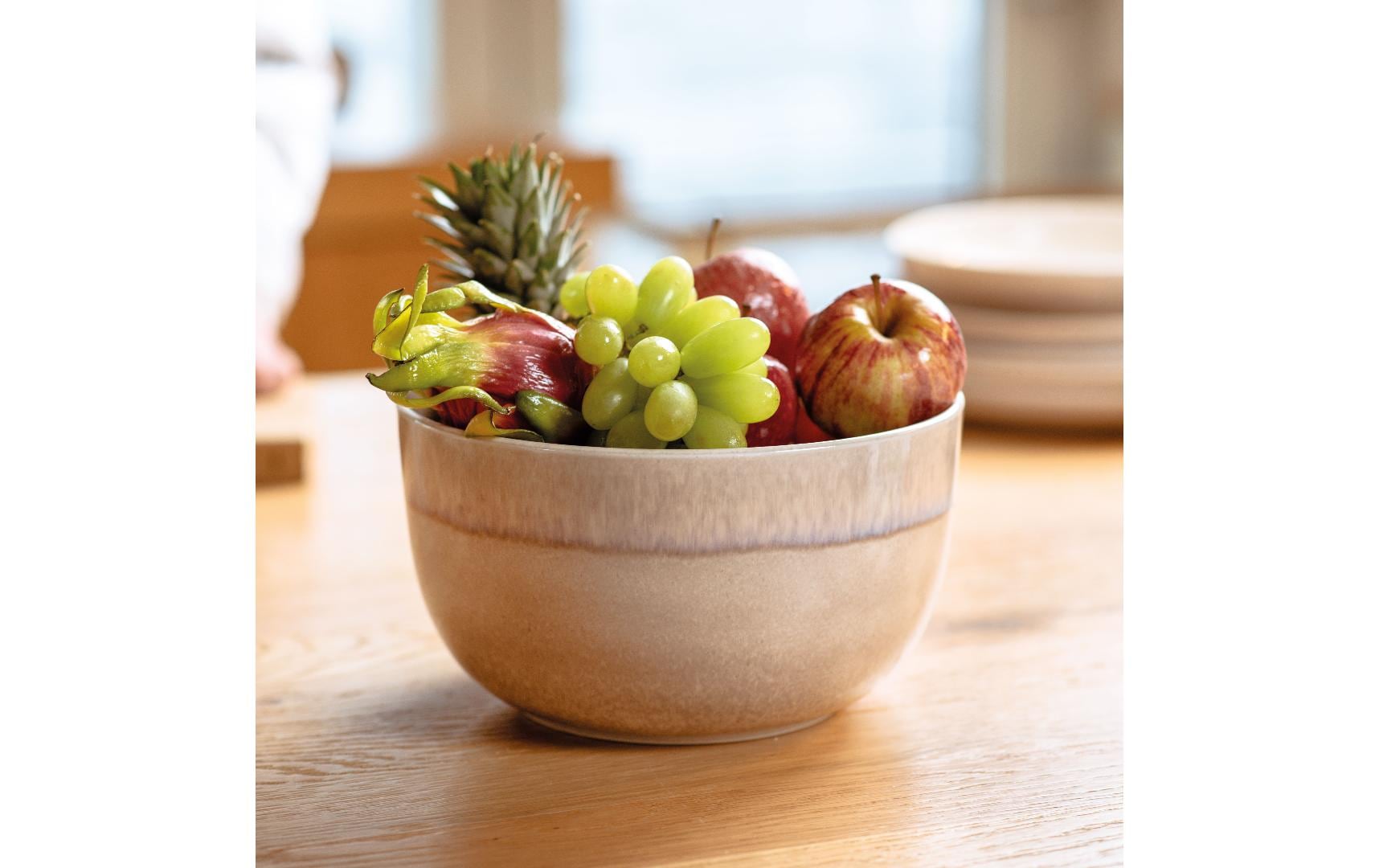 Villeroy & Boch Perlemor Sand Schüssel – 3 l, Porzellan, spülmaschinenfest, mikrowellenfest, 1 Stück
