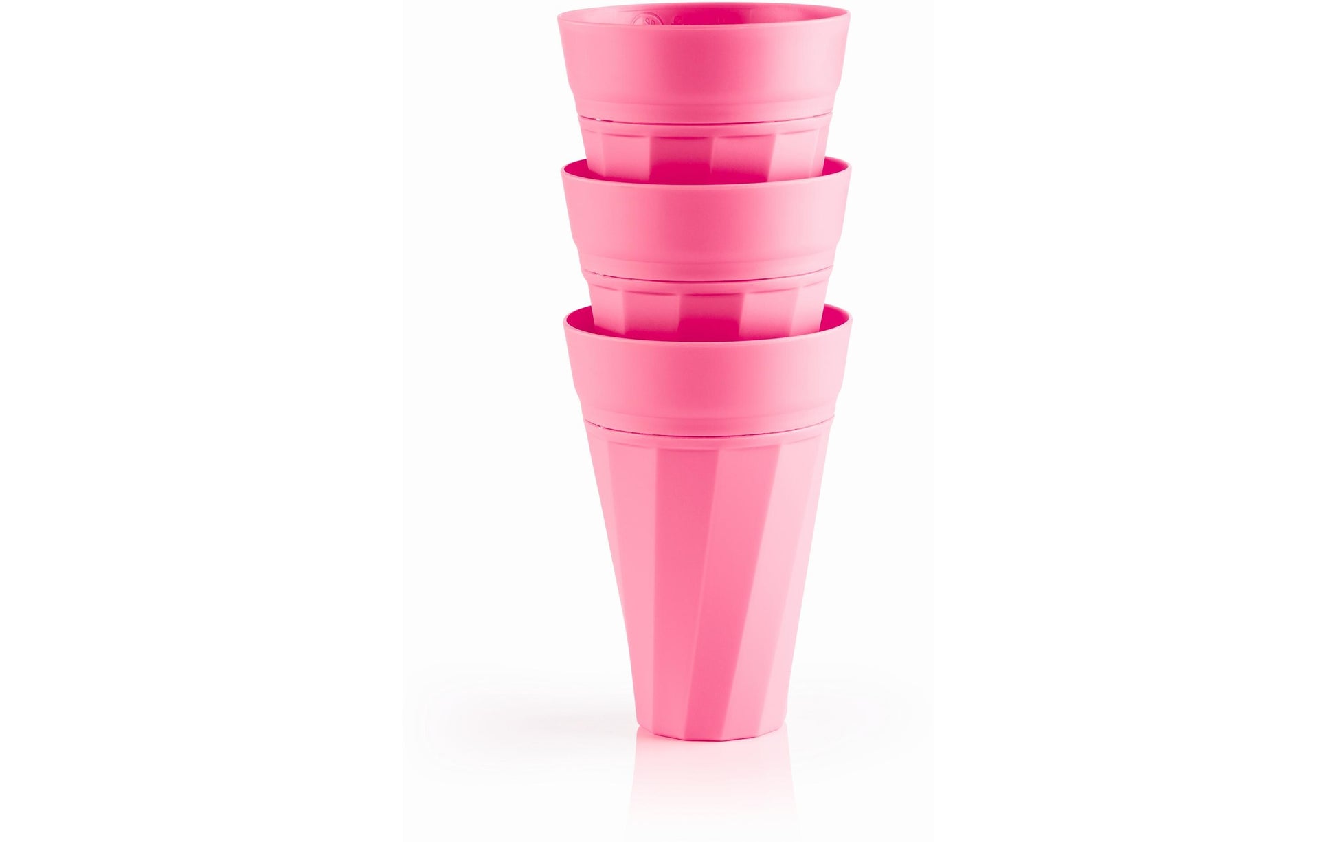 Frats Trinkbecher – 3er Set, 300 ml, Ø 11 cm, H 14,5 cm, Kunststoff, Rosa, spülmaschinenfest