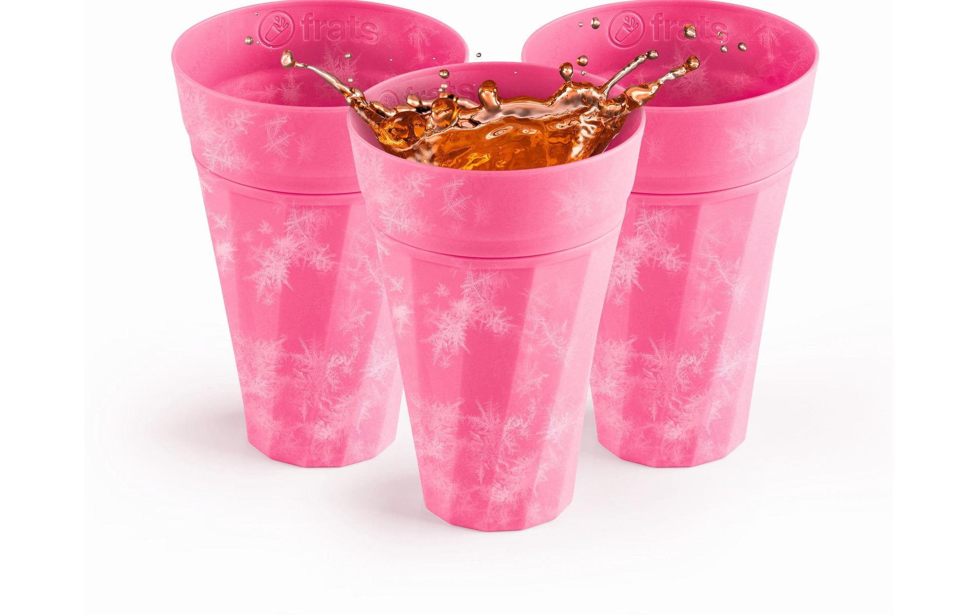Frats Trinkbecher – 3er Set, 300 ml, Ø 11 cm, H 14,5 cm, Kunststoff, Rosa, spülmaschinenfest