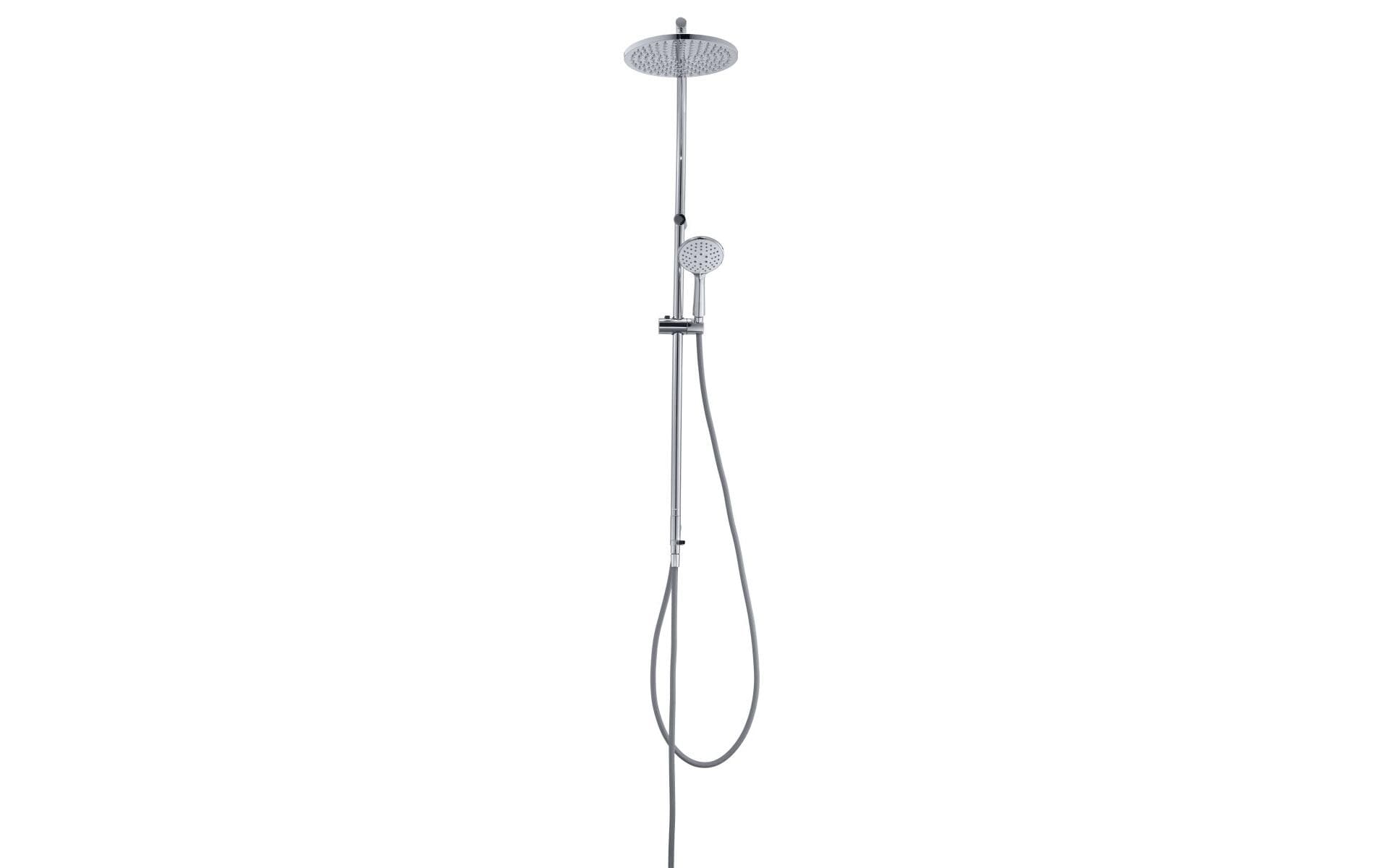 Diaqua Duschsystem Naiad Turn – 110 cm, Metall, Wandmontiert, Chrom