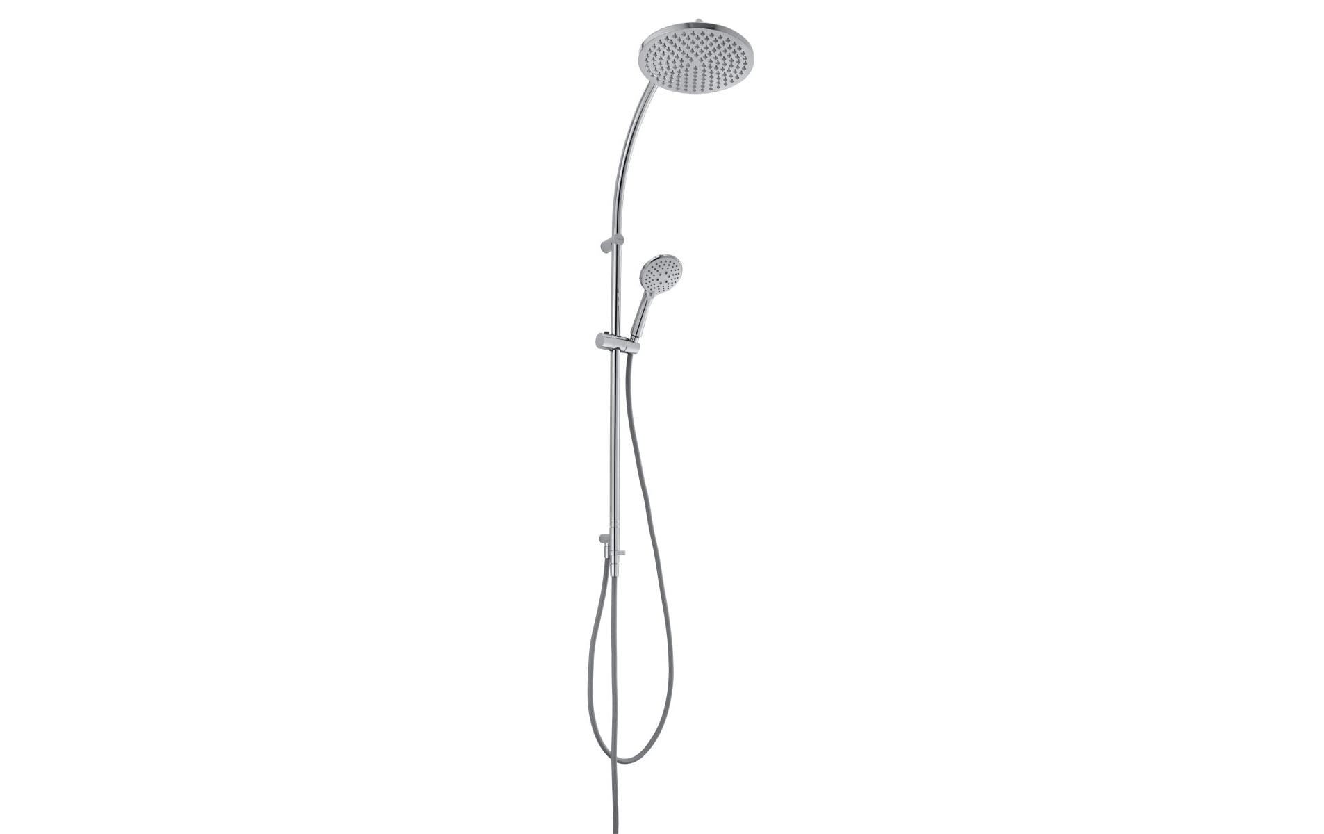 Diaqua Duschsystem Naiad Turn – 110 cm, Metall, Wandmontiert, Chrom