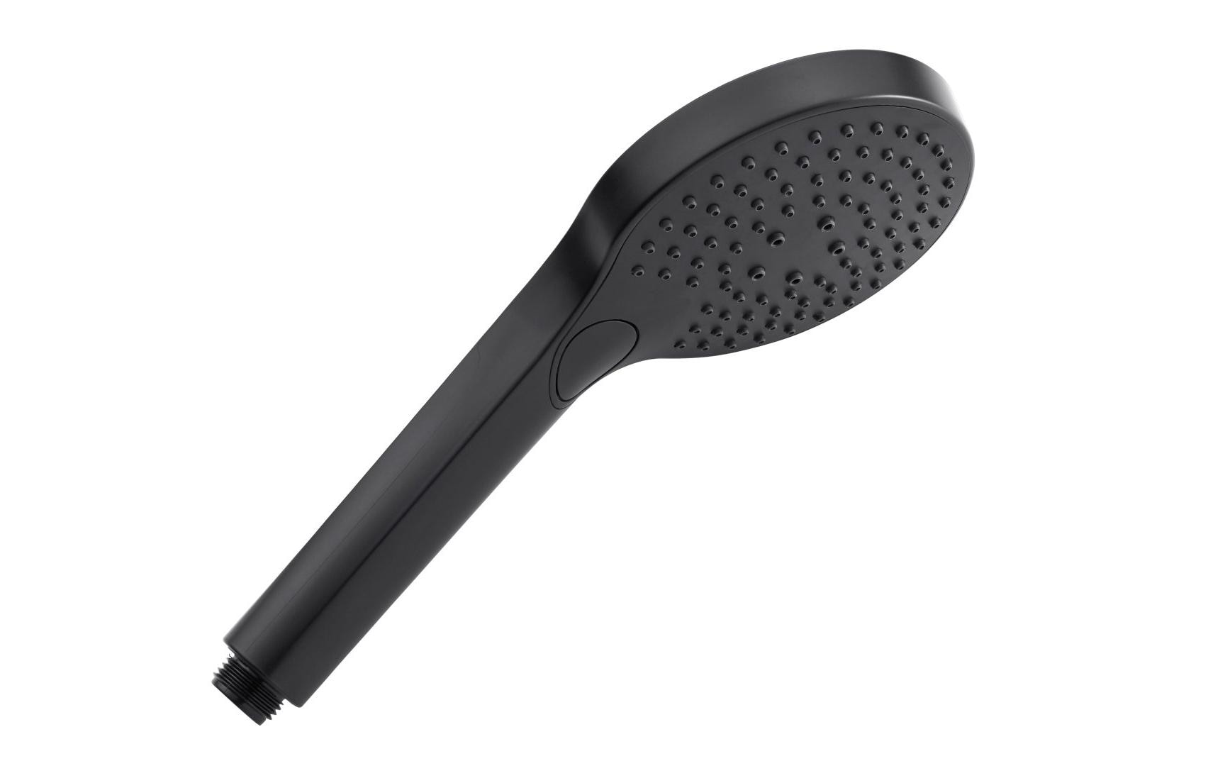 Diaqua Handbrause Tabit – Ø12×27 cm, ABS, Silikon, Anschluss G1/2, Schwarz matt