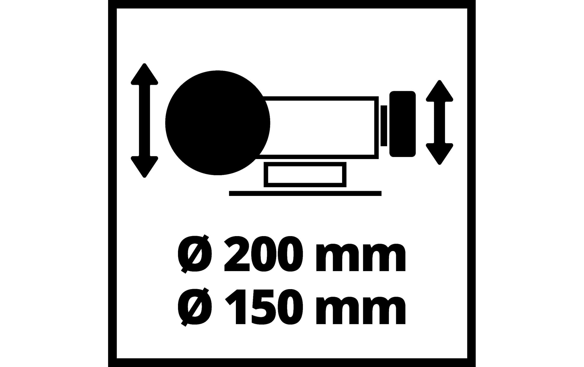 Einhell Nass-/Trockenschleifer TC-WD 200/150 – 170 W – Fixaufnahme – Ø 200/150 mm
