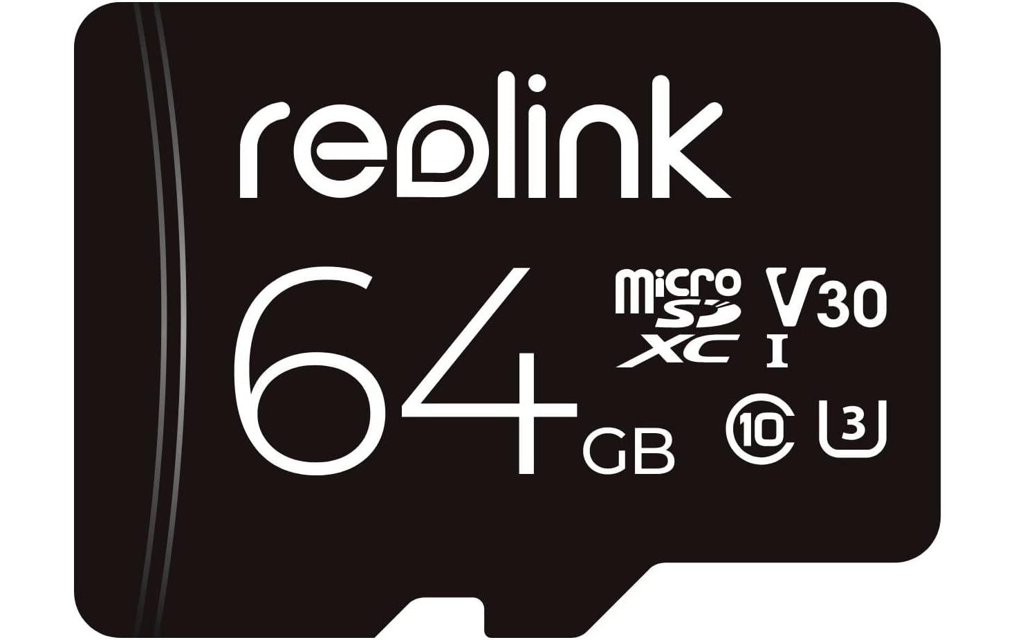 Reolink zubehör Reolink microSDXC 64 GB – V10, 100/30 MB/s, ohne Adapter, für alle Reolink Kameras mit microSD-Slot