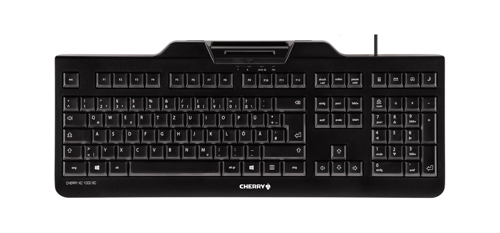 CHERRY KC 1000 SC – Tastatur, kabelgebunden (USB-A), ES-Layout (ES) – für Windows, macOS & Linux