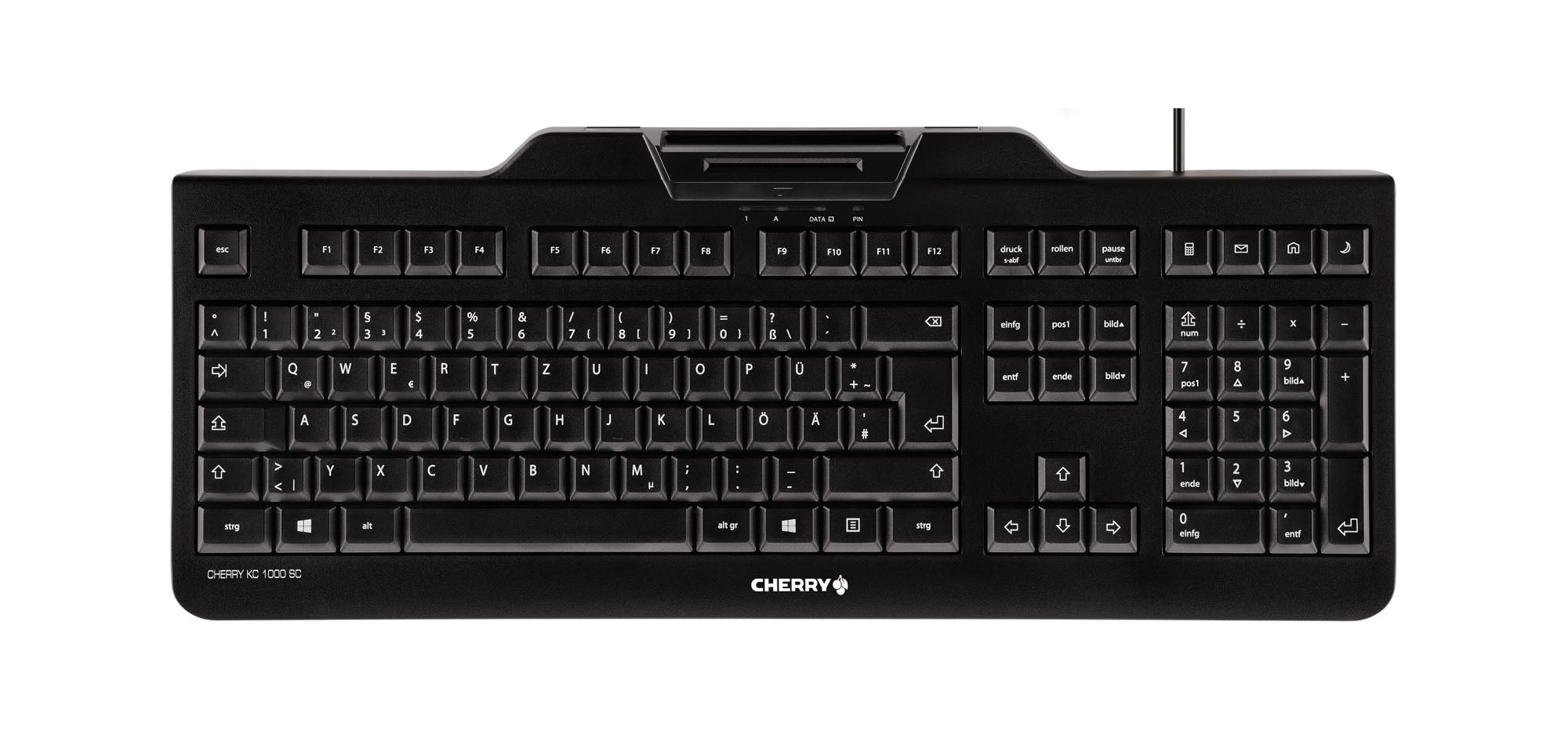 CHERRY KC 1000 SC – Tastatur, kabelgebunden (USB-A), ES-Layout (ES) – für Windows, macOS & Linux