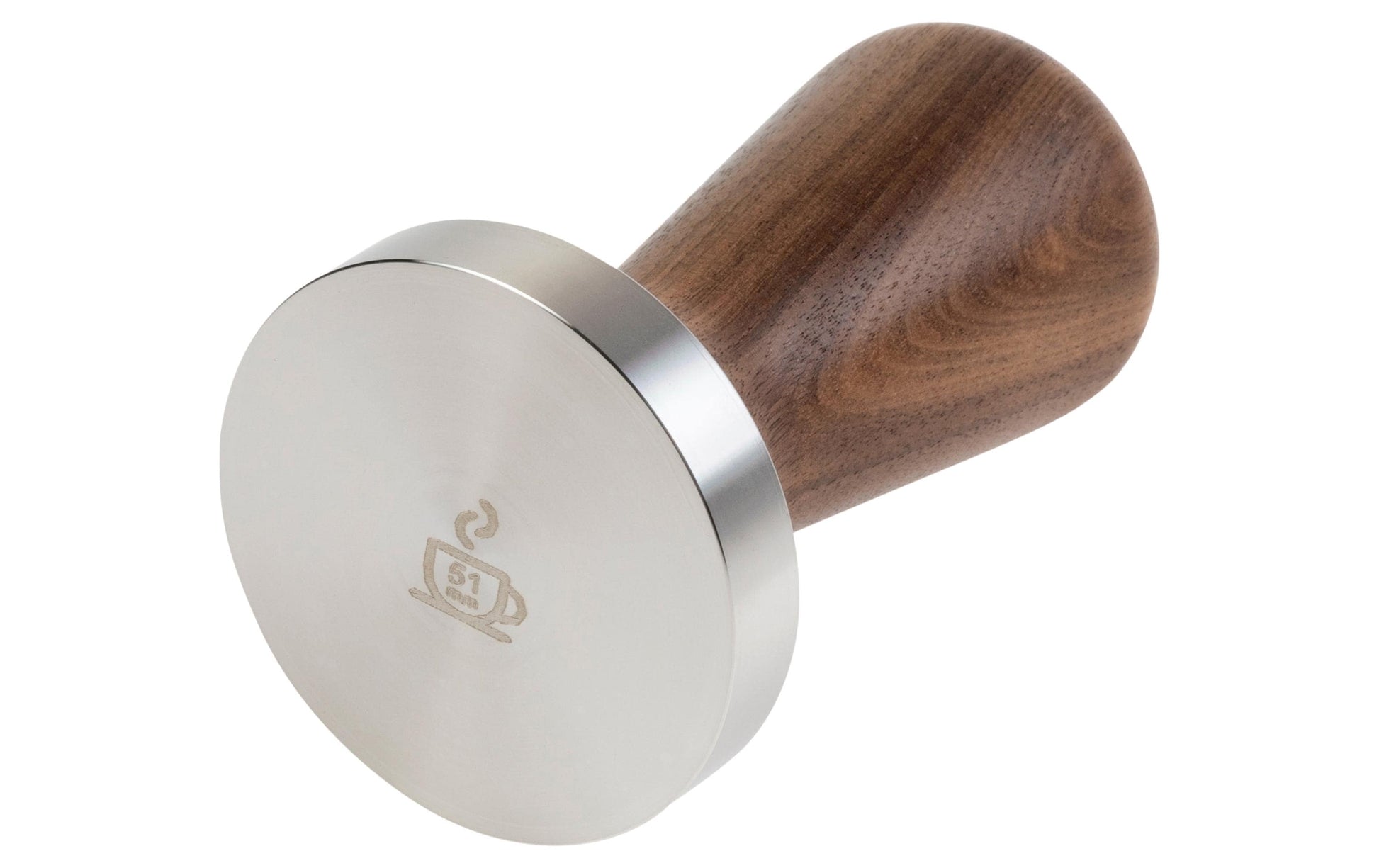 Furber. Furber – Stampfer – Ø 5,1 cm – für Kaffeemaschinen, Walnussholz/Edelstahl