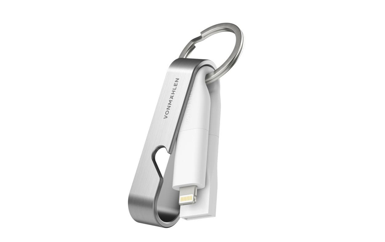 Vonmählen Multi-Kabel – 6-in-1 USB-C auf USB-C/Lightning 0,06 m, Silber – für iPhone/Android