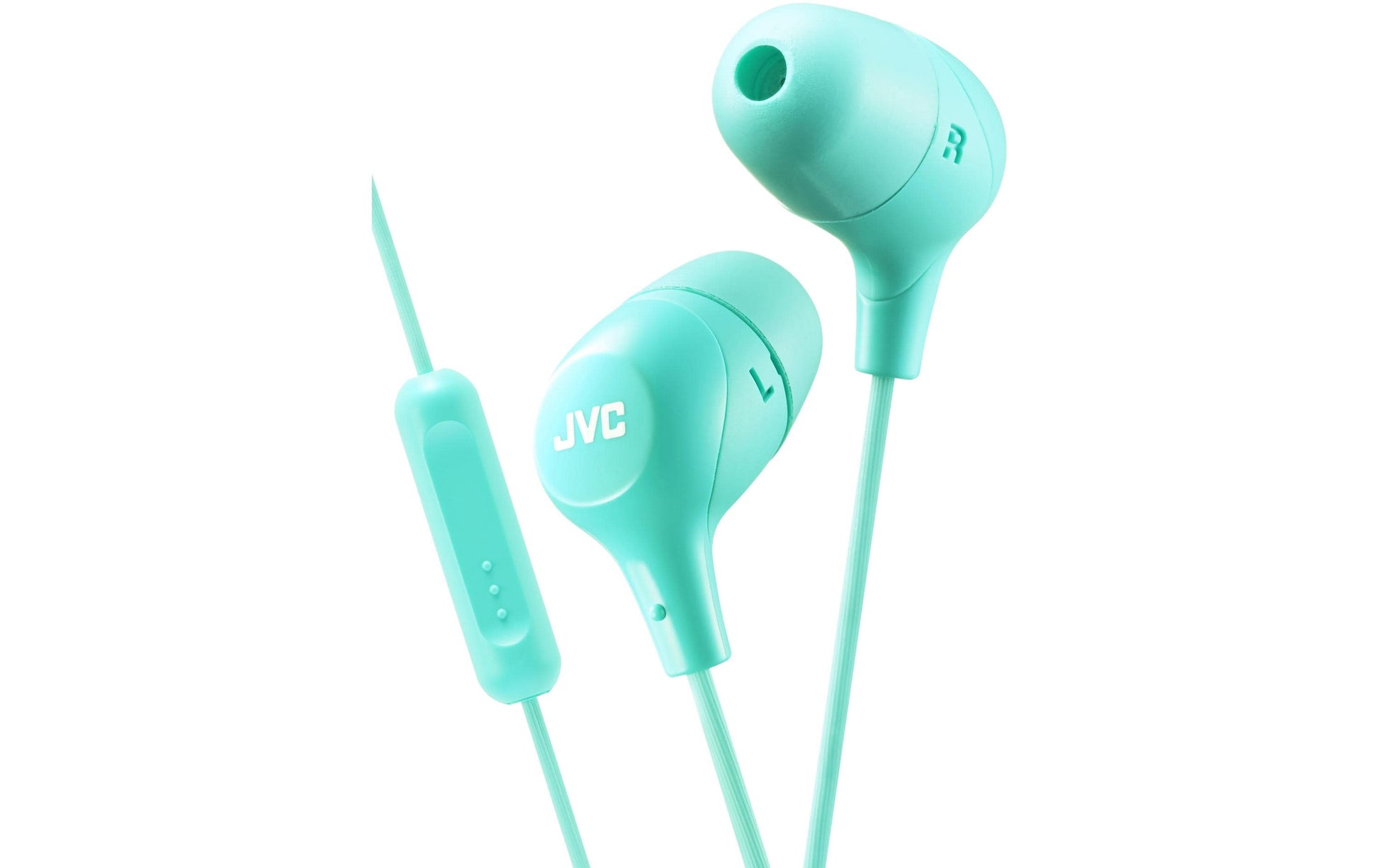 JVC HA-FX38M-G – In-Ear Kopfhörer – kabelgebunden, mit Mikrofon – grün – für iPhone/iPad u. a.