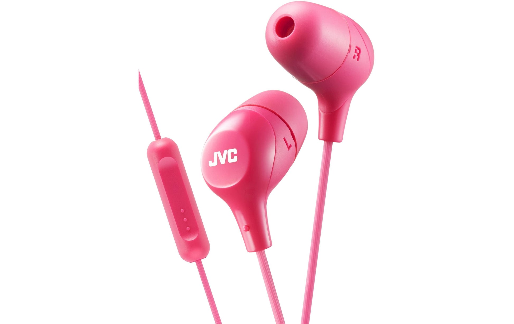 JVC HA-FX38M-P – In-Ear Headset – 3,5 mm Klinke, mit Mikrofon – Pink – für iPhone/iPad/iPod usw.