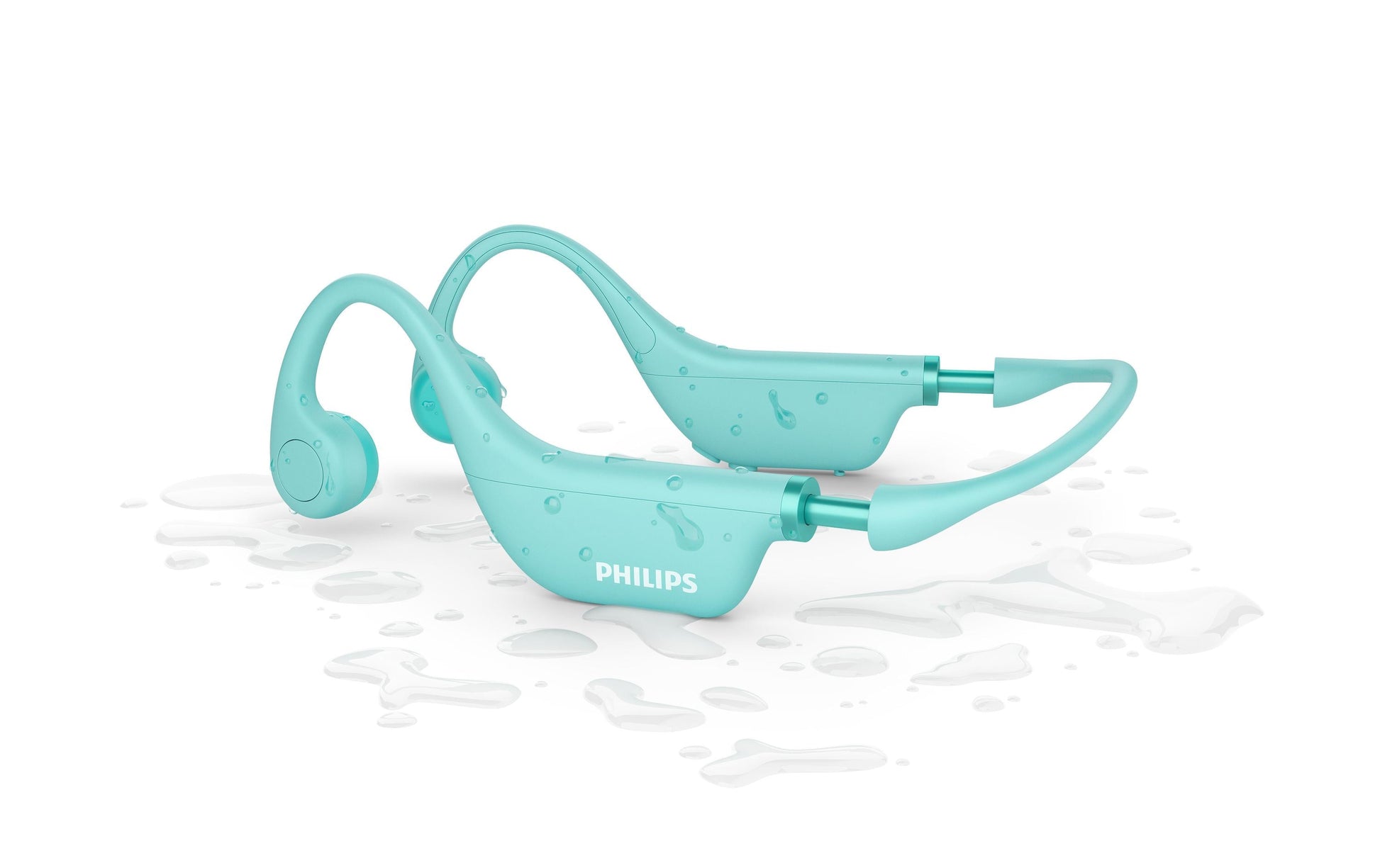 Philips TAK4607GR/00 – Knochenleitungskopfhörer – Ohrbügel, Bluetooth, IPX5, mit Mikrofon – Grün – bis 5 h