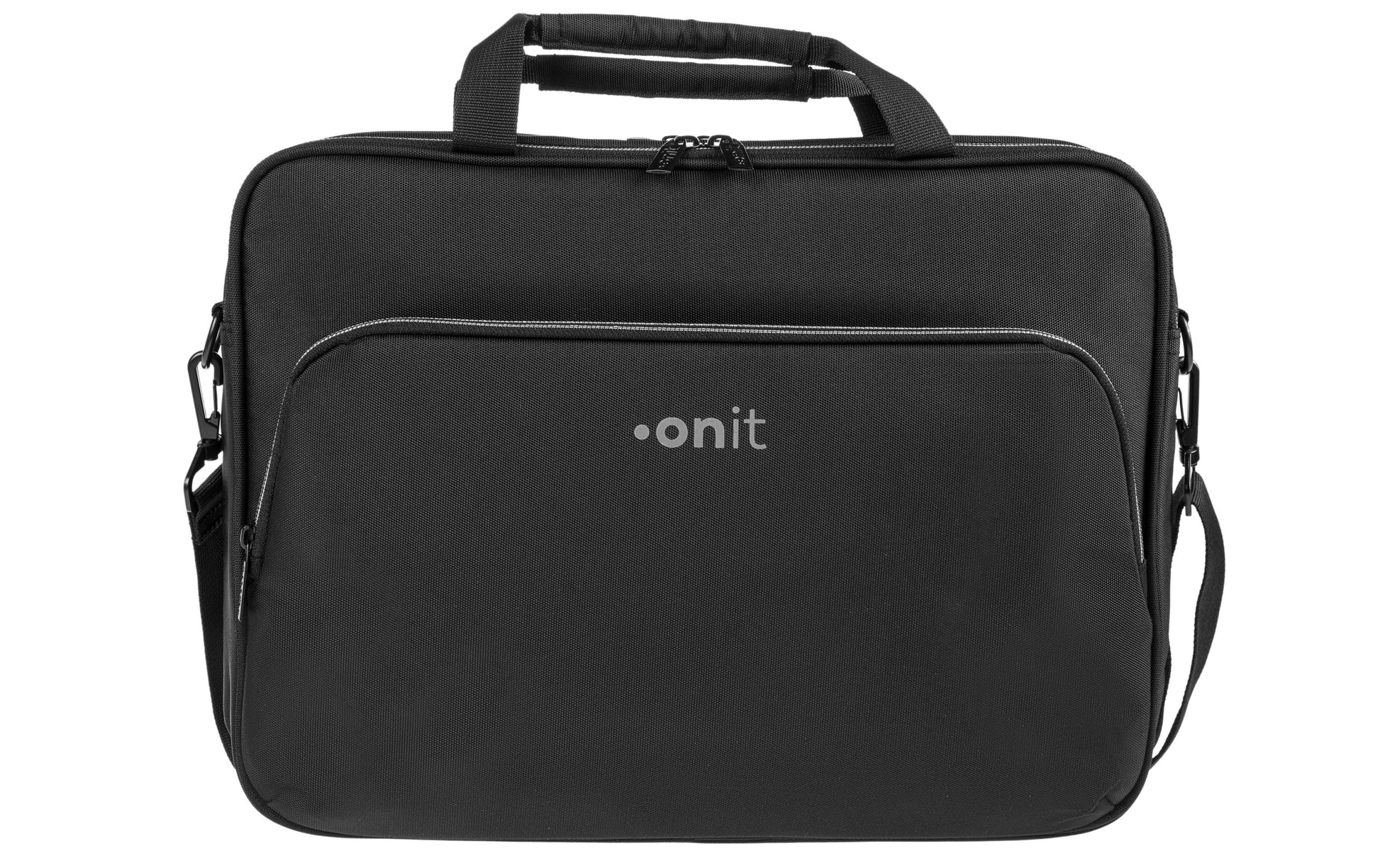 ONIT Notebook-Tasche bis 15,6" – Trolley-Band, 600D rPET – Schwarz