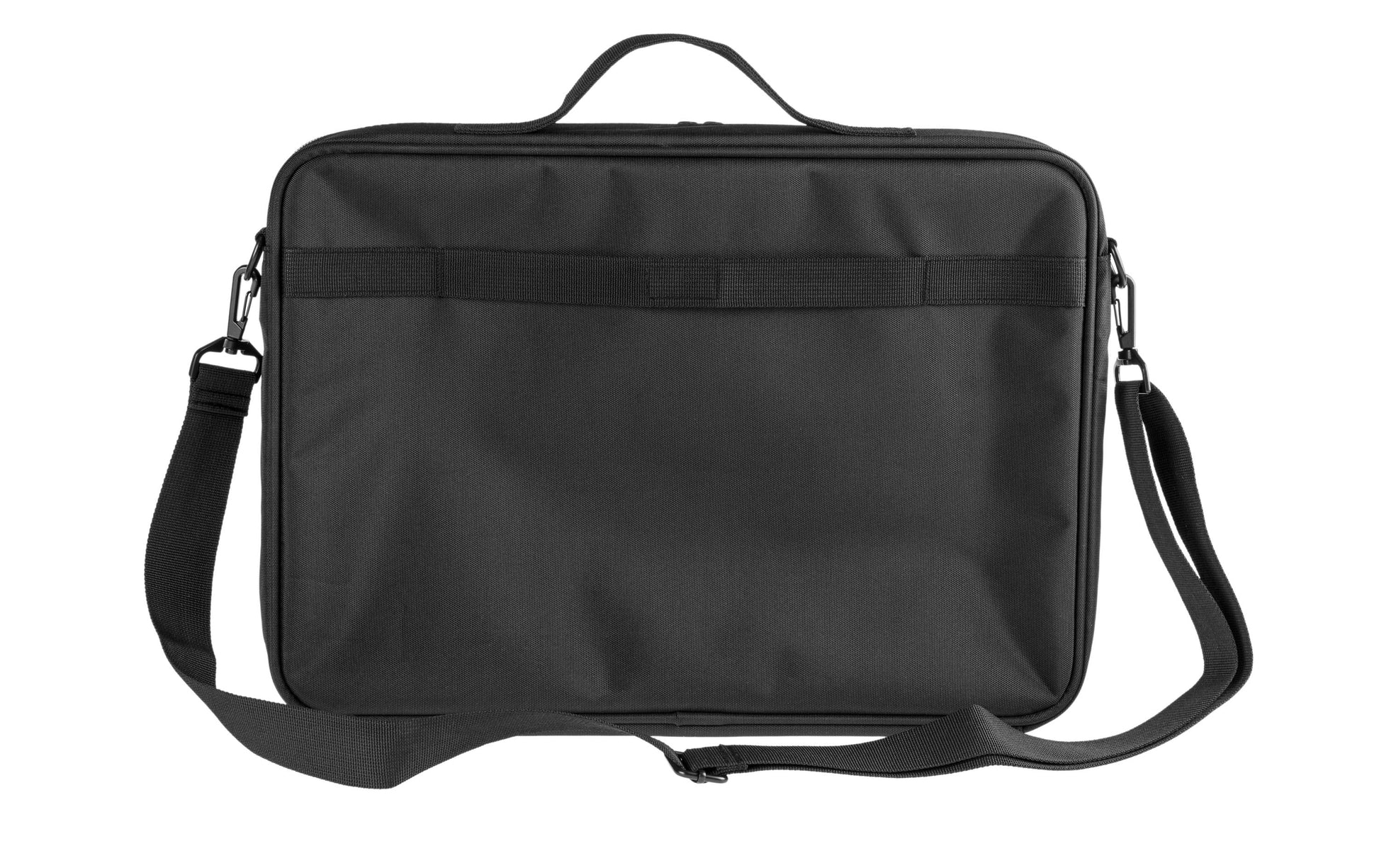 ONIT Clamshell Notebook-Tasche bis 15,6" – 600D rPET, mit Trolley-Band – Schwarz
