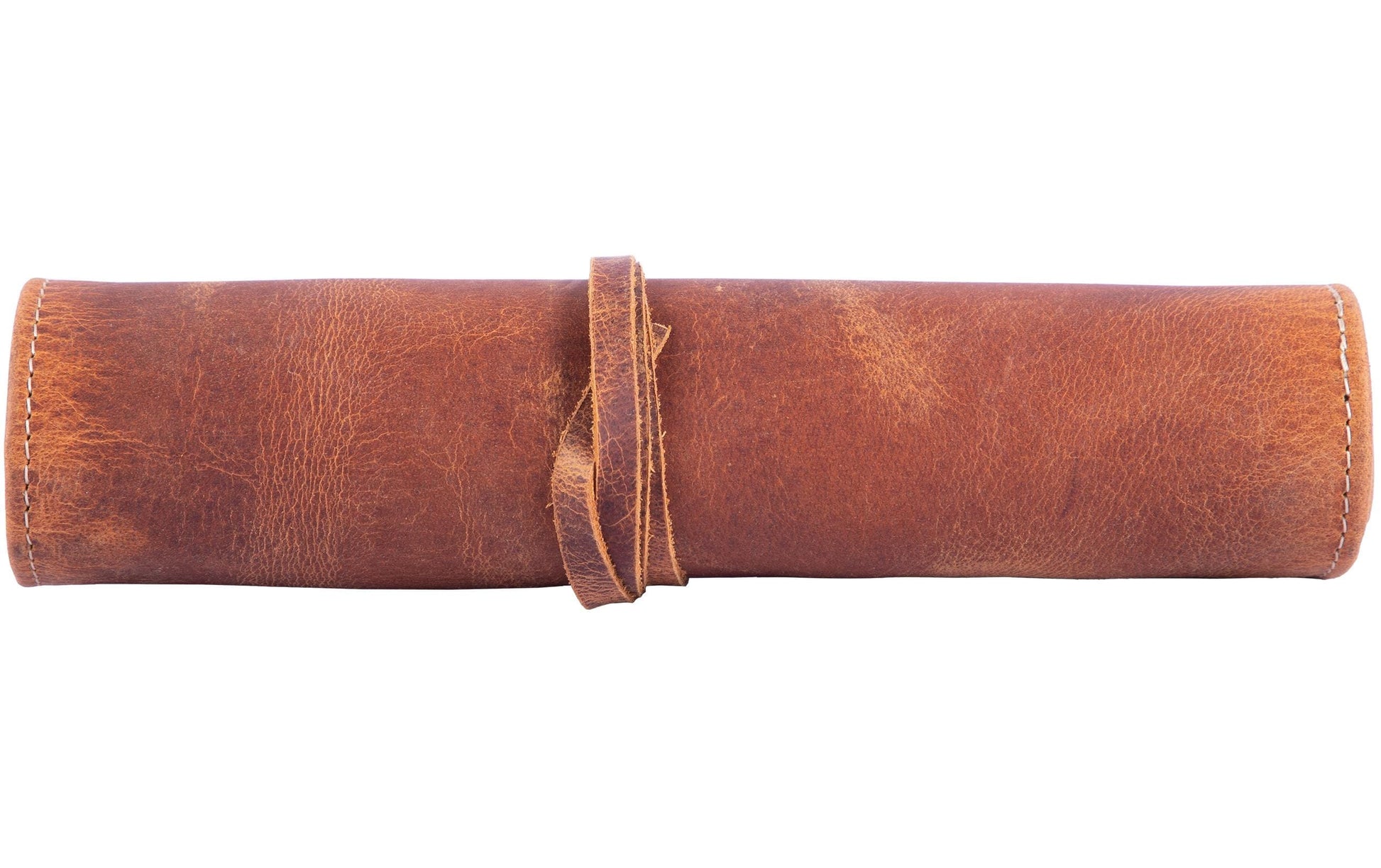 Alpenleder Etui Stifterolle, leer – braun/hellbraun – Leder
