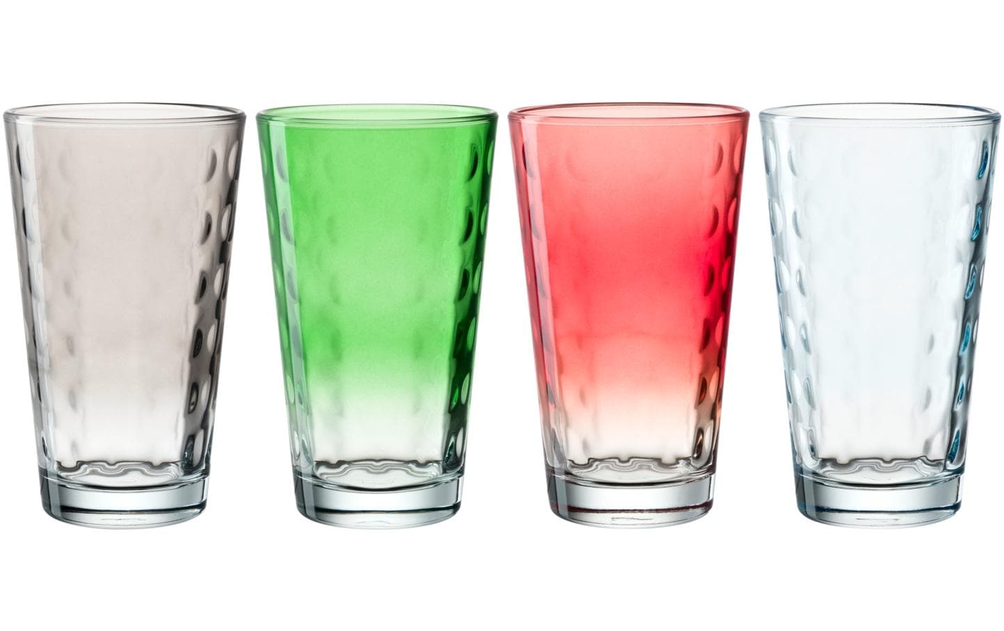 LEONARDO Trinkglas – 4er Set, 540 ml, Ø 9,0 cm, H 16,0 cm, Glas, Mehrfarbig, spülmaschinenfest