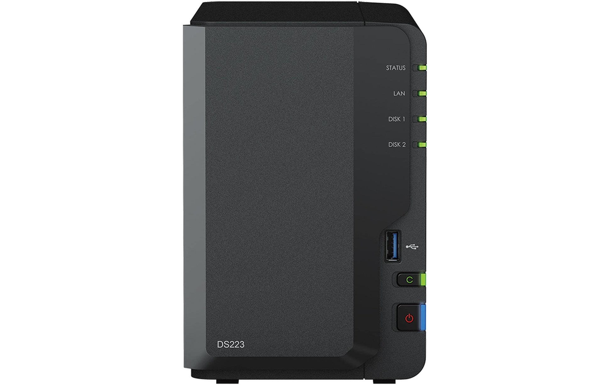 Synology DS223 – 2-Bay Desktop NAS – Realtek RTD1619B, 2 GB RAM, 1GbE, DSM, 16 TB HDD vorinstalliert