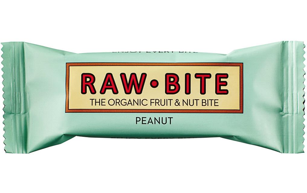 Rawbite Rohkostriegel – Erdnuss, bio, glutenfrei – 12 × 50 g