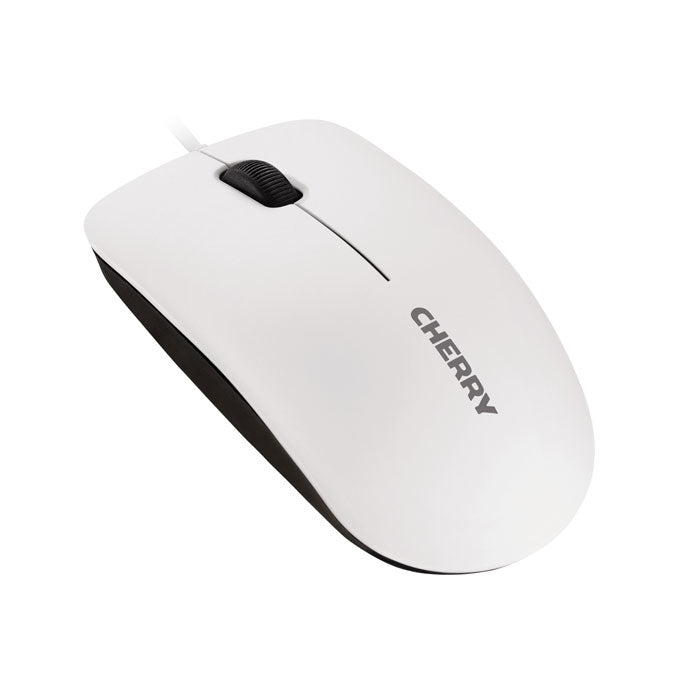 CHERRY MC 1000 Maus – kabelgebunden, USB-A, 1'200 dpi, 3 Tasten, beidhändig, grau