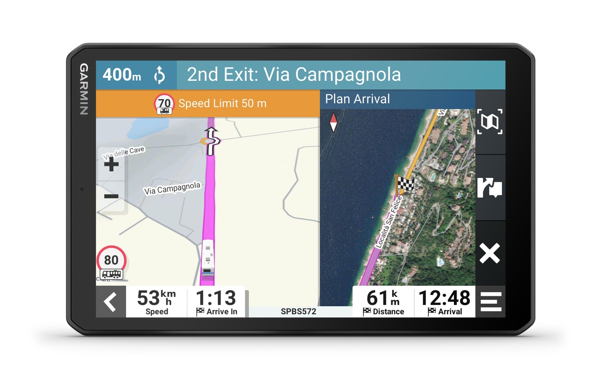 Garmin Camper 895 MT-S – Navigationsgerät, 8" (20,3 cm), 1280×800, 32 GB, Akku 2 h, Schwarz