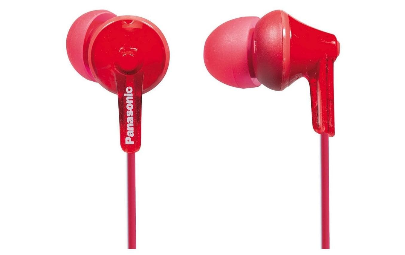 Panasonic RP-HJE125E-R In-Ear Kopfhörer – Kabel, 3,5 mm Klinke, Rot