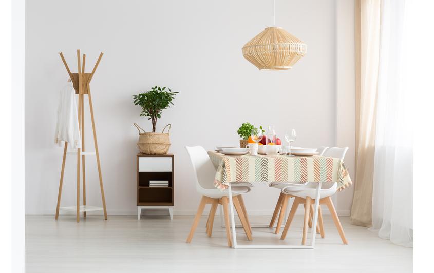 d-c-fix Runde Tischdecke – Ø 140 cm, Polyester, Mehrfarbig, Streifen