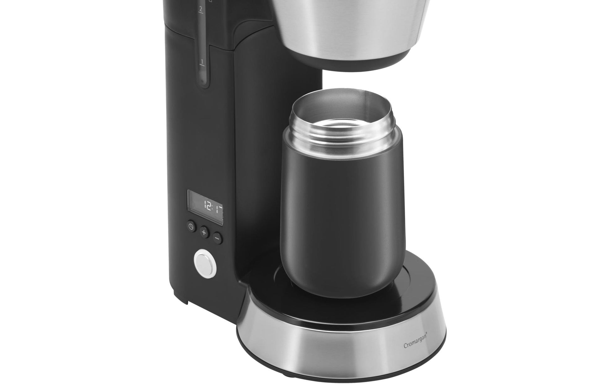 WMF Thermobecher Impulse – 300 ml, Ø 7,8 cm, Edelstahl 18/10/Kunststoff, mit Klappdeckel, vakuumisoliert