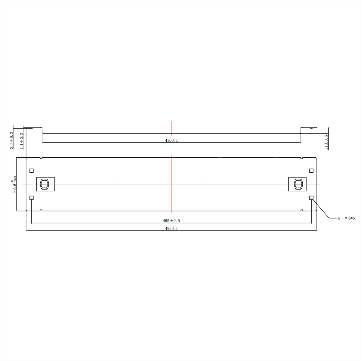 ROLINE Snap-In – 19" Blindblende – 19" Rack, 2U, Schwarz