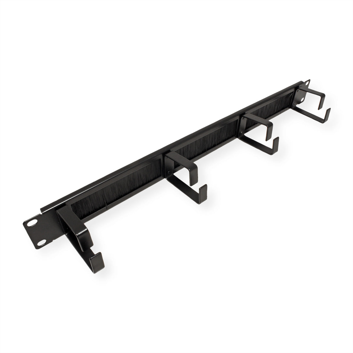 ROLINE 19"-Kabelführung – 19" Rack, 1U, 4× Ösen (Typ G), Schwarz