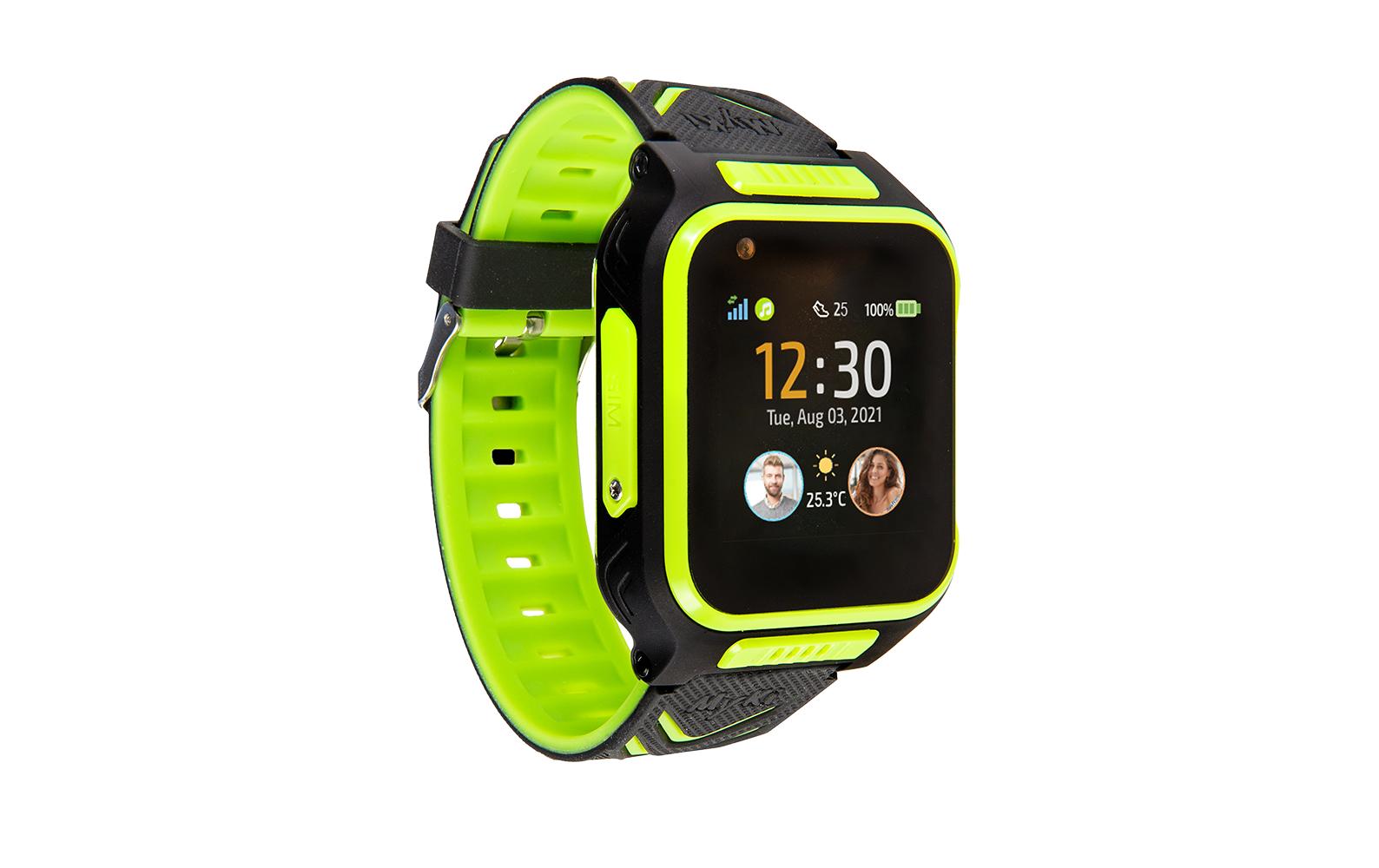 MyKi 4 – Kinder-Smartwatch – 41 mm, LTE + GPS, Schwarz/Grün