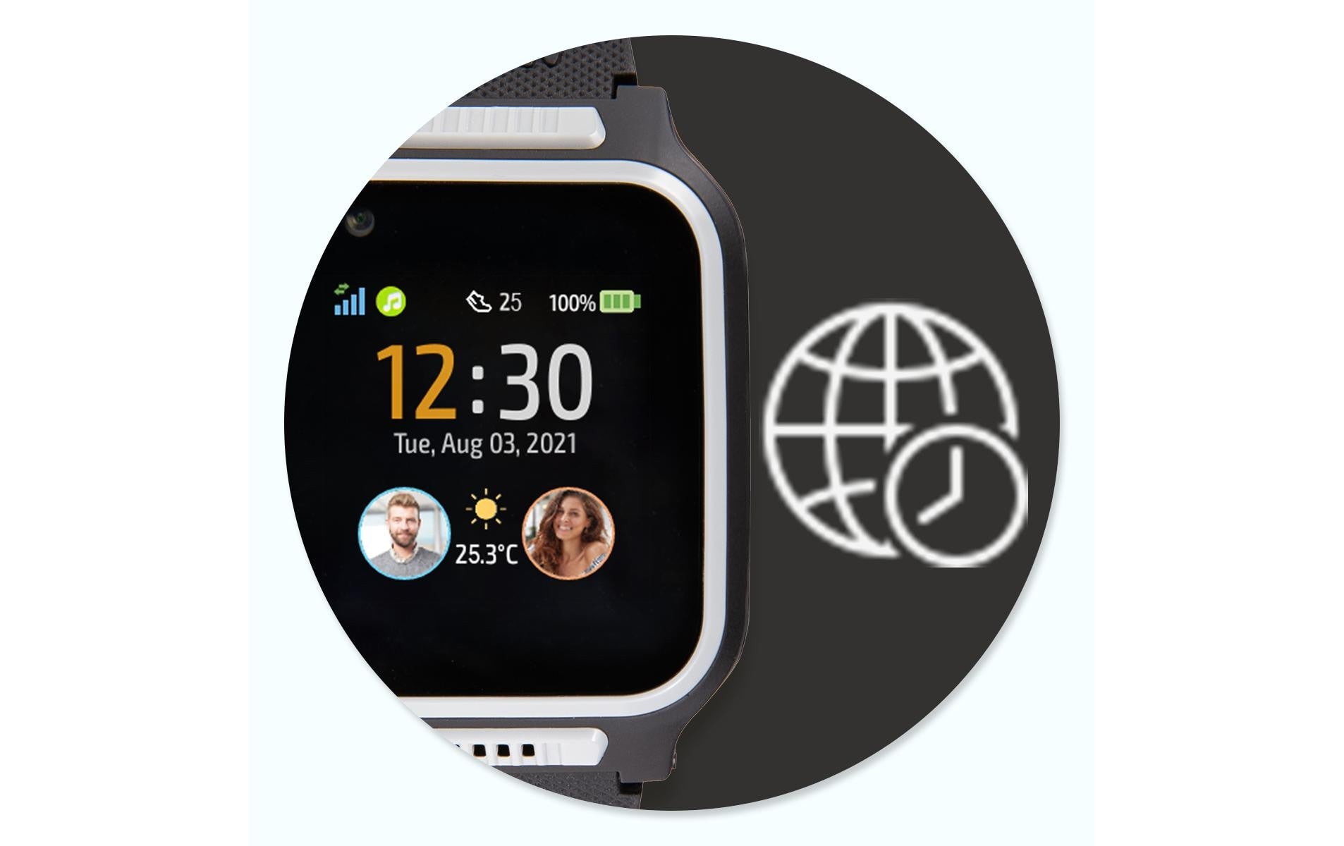 MyKi 4 – Kinder-Smartwatch – 41 mm, LTE + GPS, Schwarz/Grün