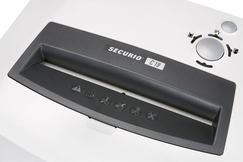 HSM Securio C18 – Aktenvernichter, DIN P-2, Streifenschnitt 3,9 mm, 16 Blatt, 25 l