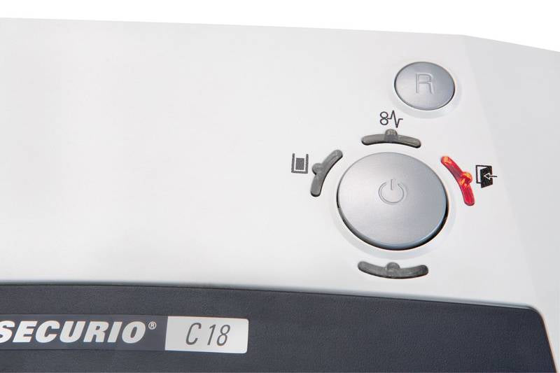 HSM Securio C18 – Aktenvernichter, DIN P-2, Streifenschnitt 3,9 mm, 16 Blatt, 25 l