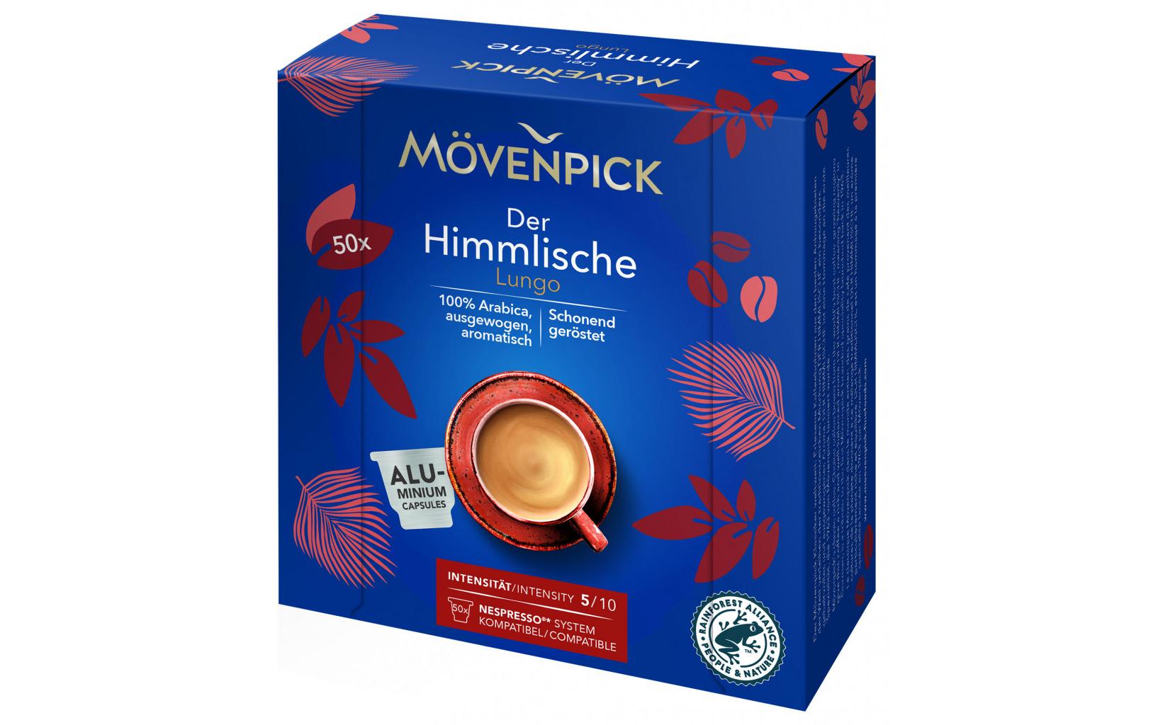 Mövenpick Der Himmlische – Kapseln für Nespresso – Lungo, Intensität 5, 50 Kapseln