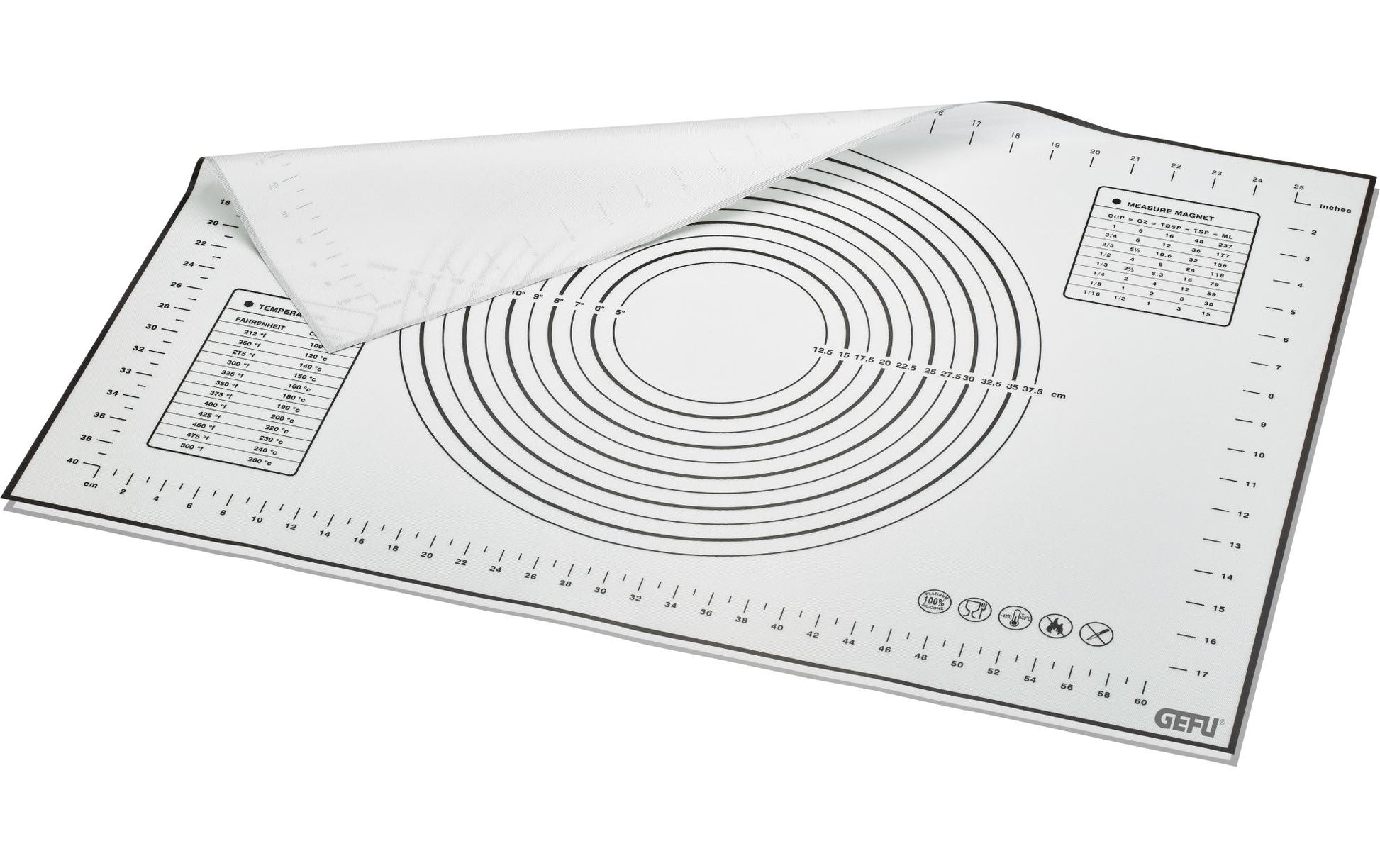 GEFU Backmatte 50 × 70 × 0.0 cm, Silikon, Weiss