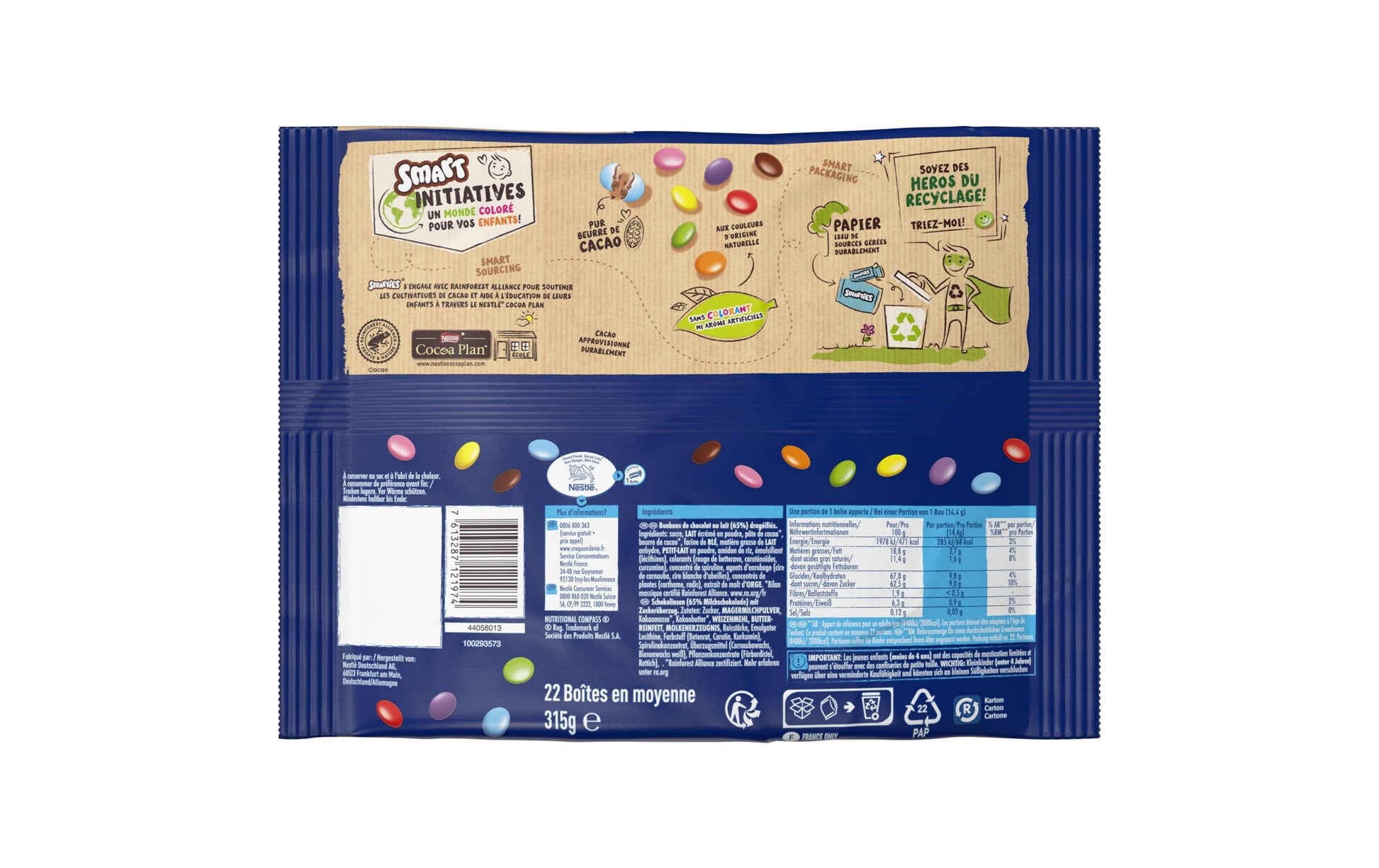 Nestlé snacks Nestlé Smarties Mini Schokolinsen – 315 g