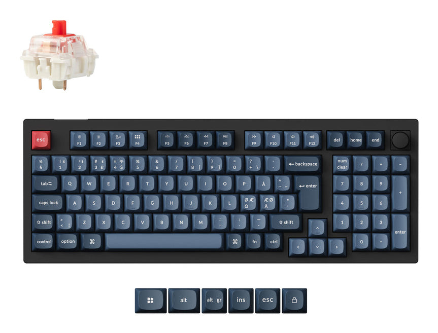 Keychron V5 Max – Tastatur TKL – Mechanisch, RGB – USB/Bluetooth/2,4 GHz USB-A (Empfänger) – QWERTZ (CH)