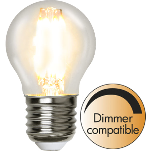 Star Trading Leuchtmittel E27 G45 – Warmweiss 2700 K, 470 lm, 4,2 W – IP44 – 10 Stk. – Transparent