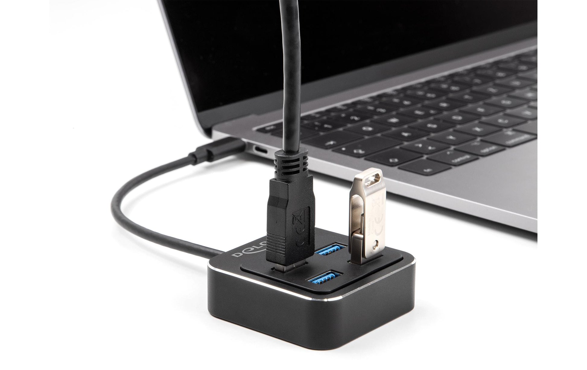 DeLOCK USB-Hub – USB-C, 4× USB-A, für Windows/Mac/Linux