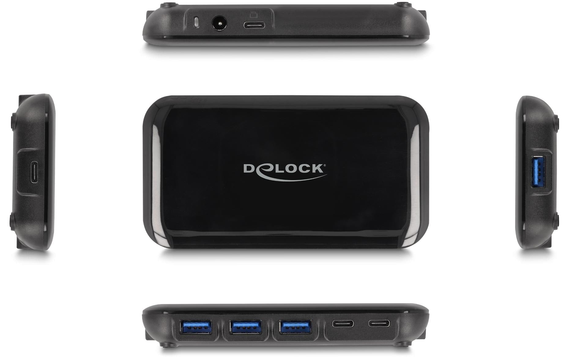 DeLOCK USB-Hub – USB-C, 4× USB-A, 3× USB-C, für Windows/Mac/iOS