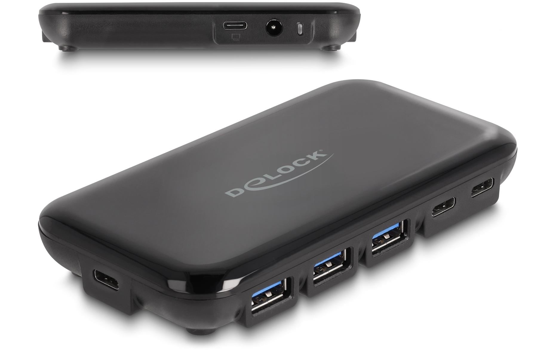 DeLOCK USB-Hub – USB-C, 4× USB-A, 3× USB-C, für Windows/Mac/iOS