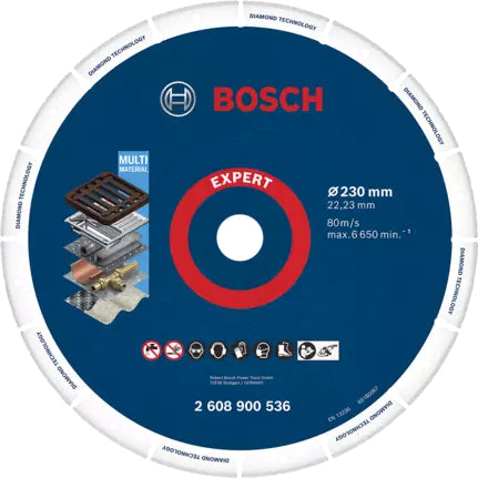 Bosch Trennscheibe, EXPERT Diamond, 230 mm × 22 mm, blau