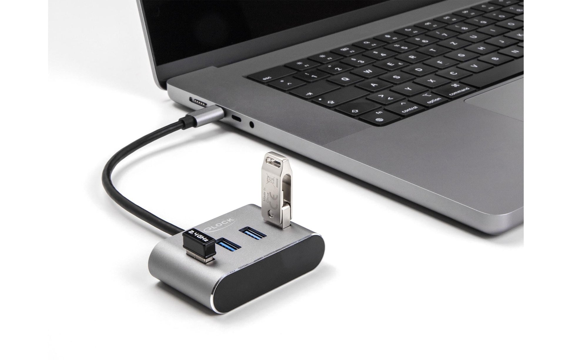 DeLOCK USB-Hub – USB-C, 4× USB-A (5 Gbit/s), für Windows/Mac/ChromeOS