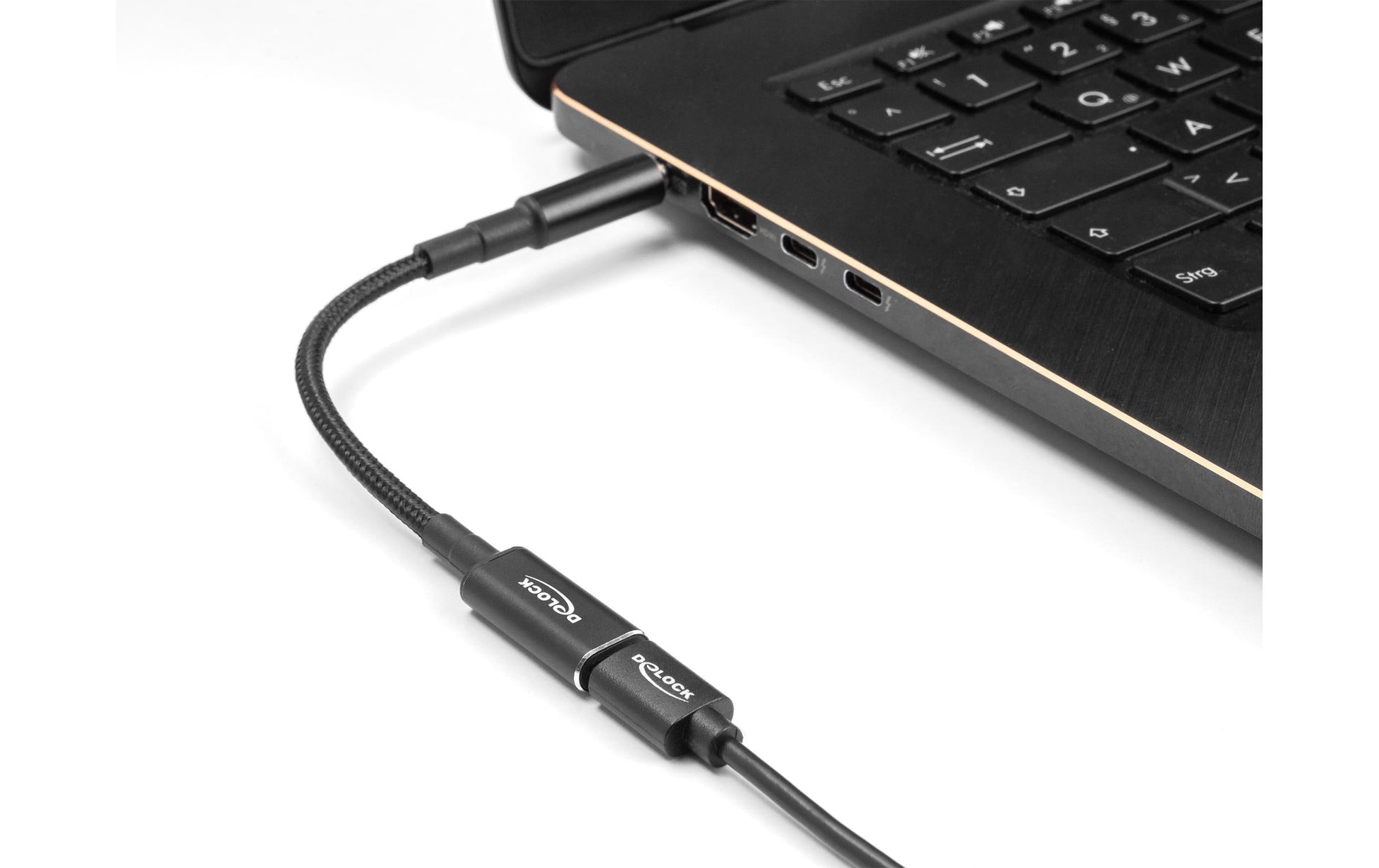 DeLOCK Adapterkabel USB-C zu Samsung 5,5 × 3,0 mm – 19,5 V, 3 A – 0,15 m – für Samsung (5,5 × 3,0 mm)