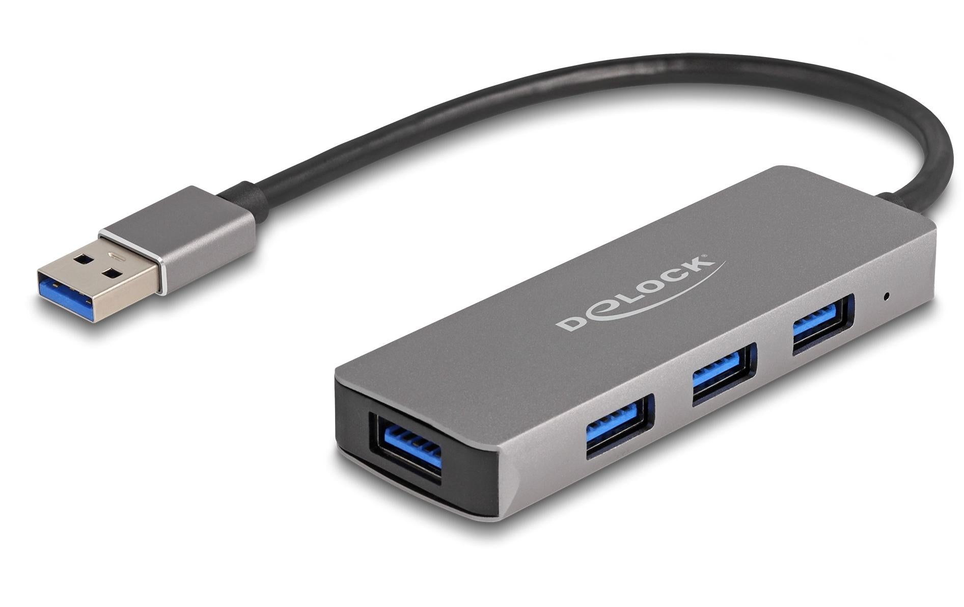 DeLOCK USB-Hub – USB 3.2 Gen 1, 4× USB-A, für Windows/Mac/ChromeOS