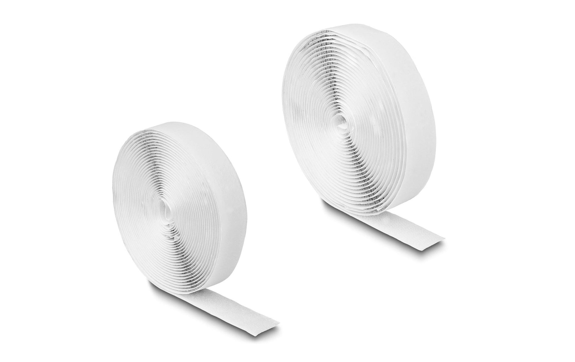 DeLOCK Klettband selbstklebend, 20 mm × 10 m – weiss