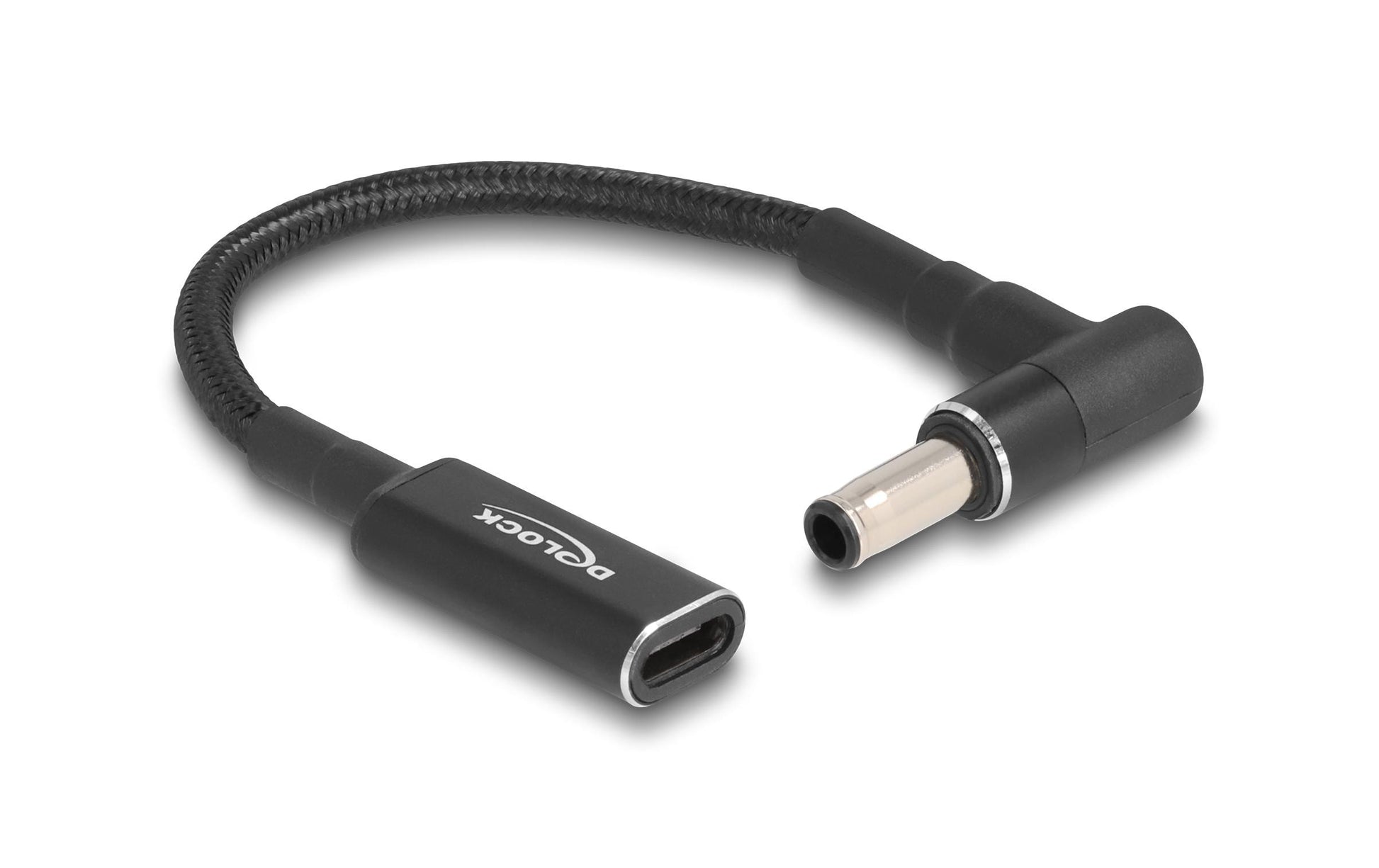 DeLOCK Adapterkabel USB-C zu Samsung 5,5 × 3,0 mm – 19,5 V, 3 A – 0,15 m – für Samsung (5,5 × 3,0 mm)
