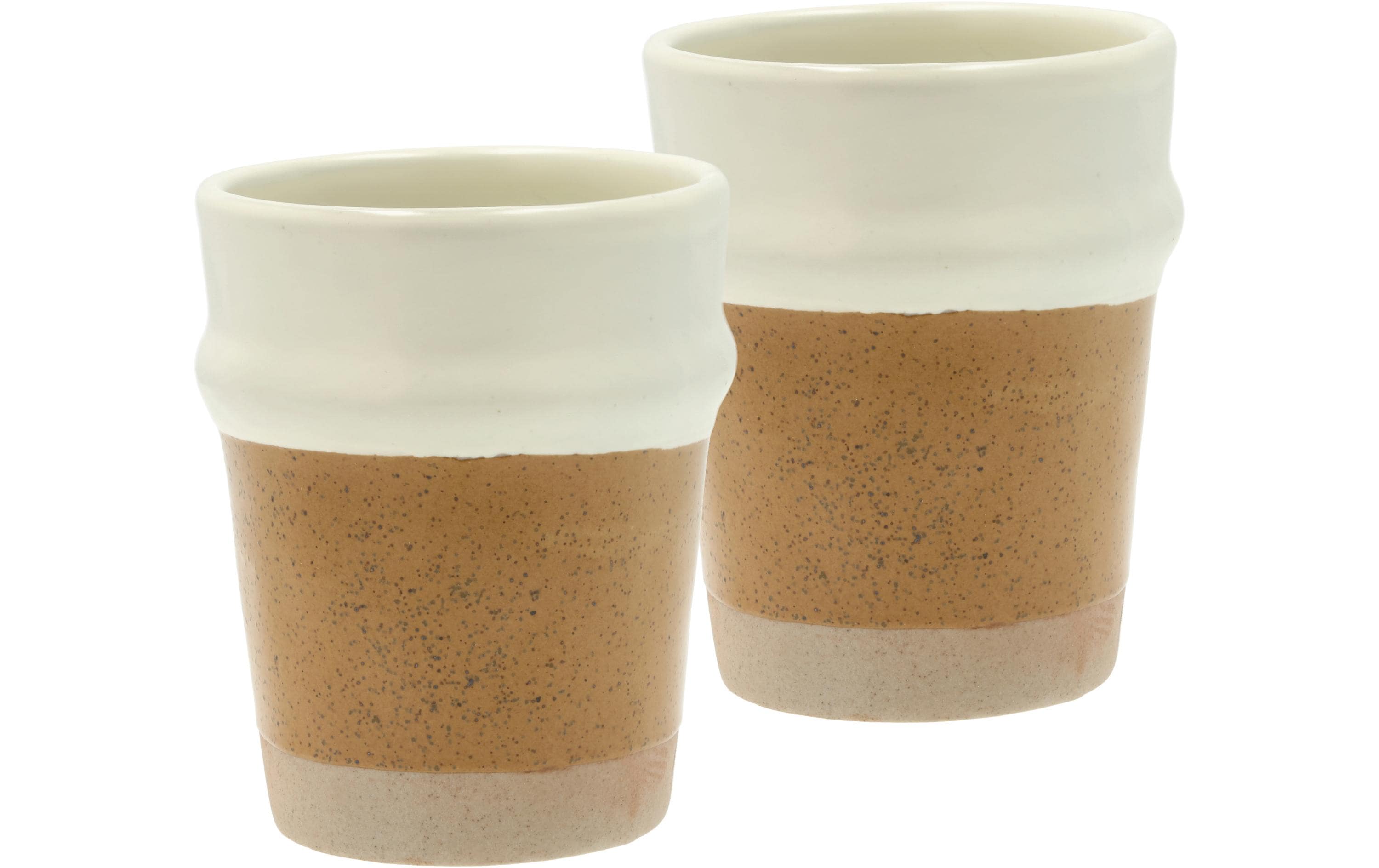Villa Collection Kaffeebecher Evig – 2er Set, 350 ml, Ø 8,0 cm, Porzellan, spülmaschinenfest